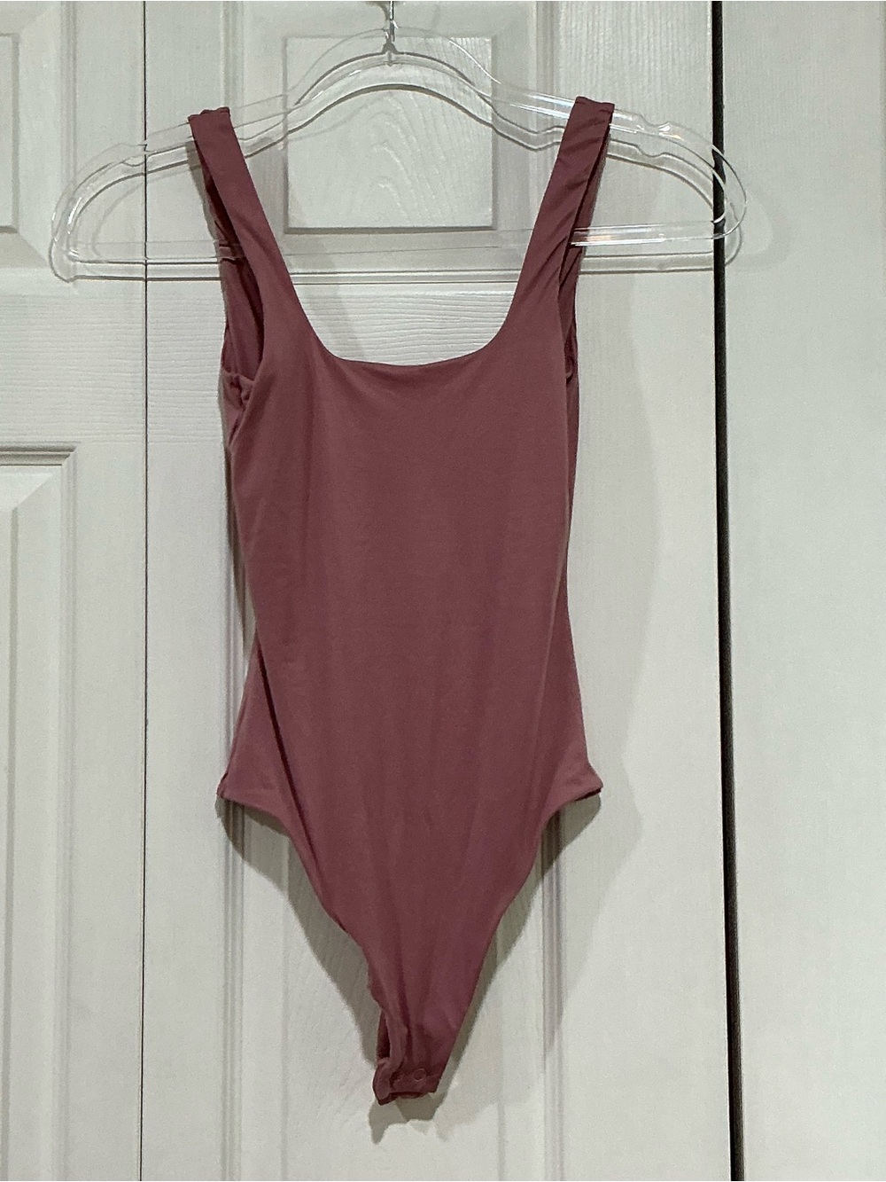 💙 NWT Victoria’s Secret Feathersoft Dusty Rose Tank Thong Bodysuit XS (01655)